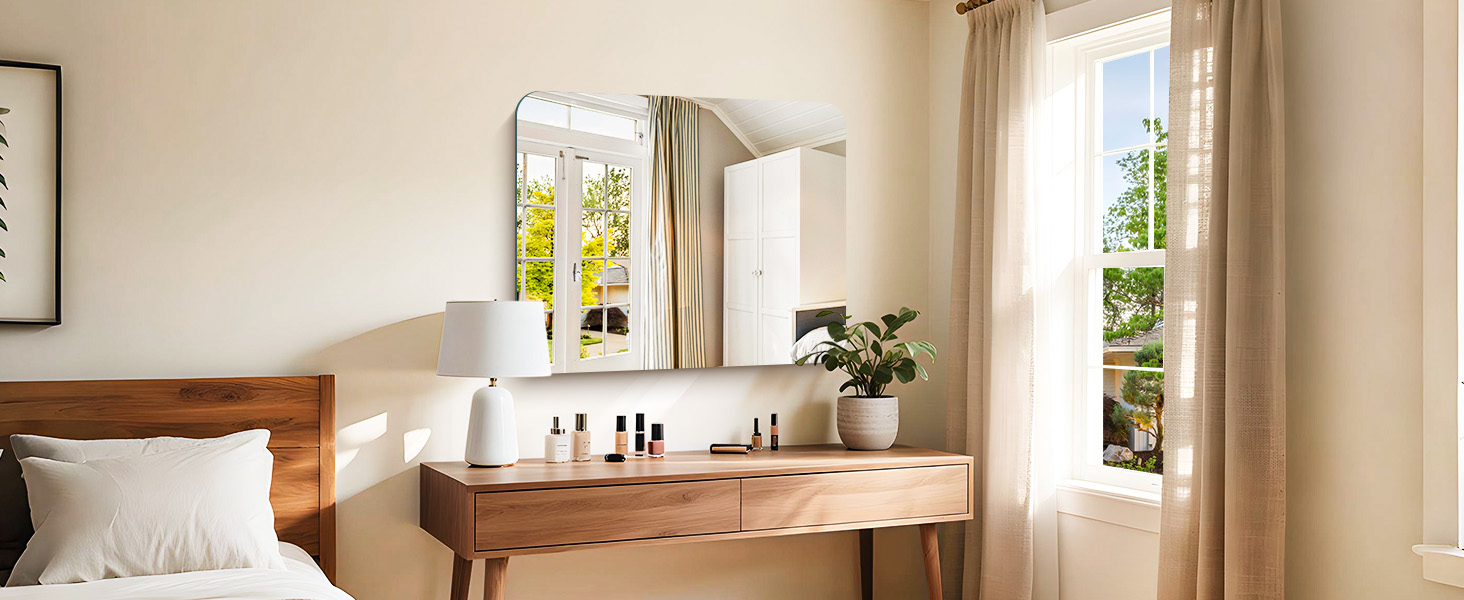 Дзеркало настінне прямокутне без рами 75x90 см для ванної, спальні, вітальні