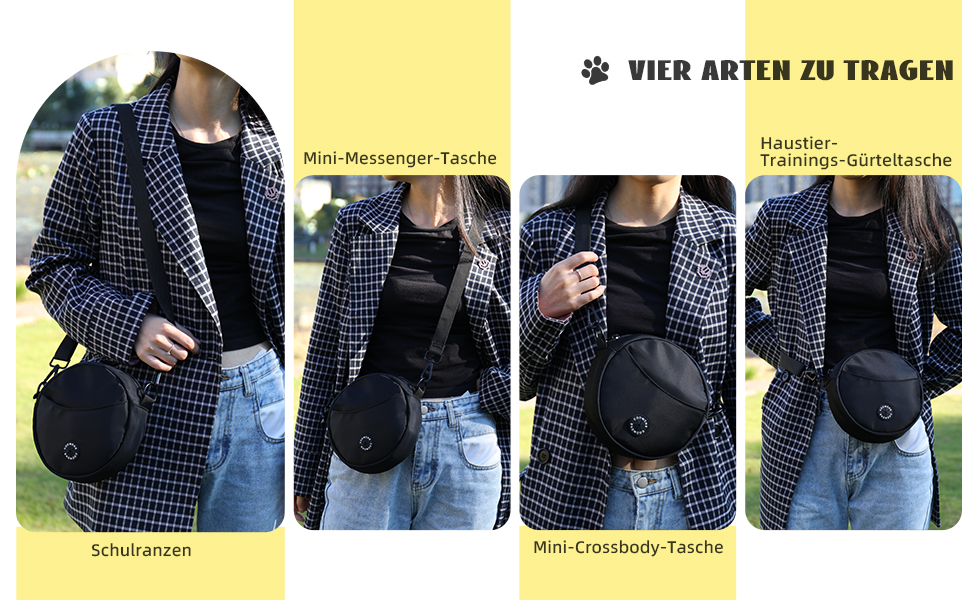 Сумка для ласощів для собак, велика місткість, з дозатором для пакетів, Leckerlibeutel