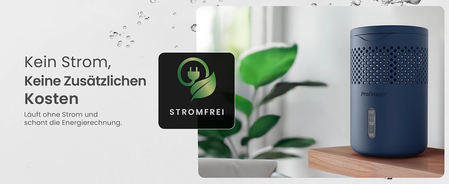 Pro Breeze Osmo: Безшумний осушувач повітря для дому – таблетки 700г (до 100 днів) – для кімнати, шафи, авто