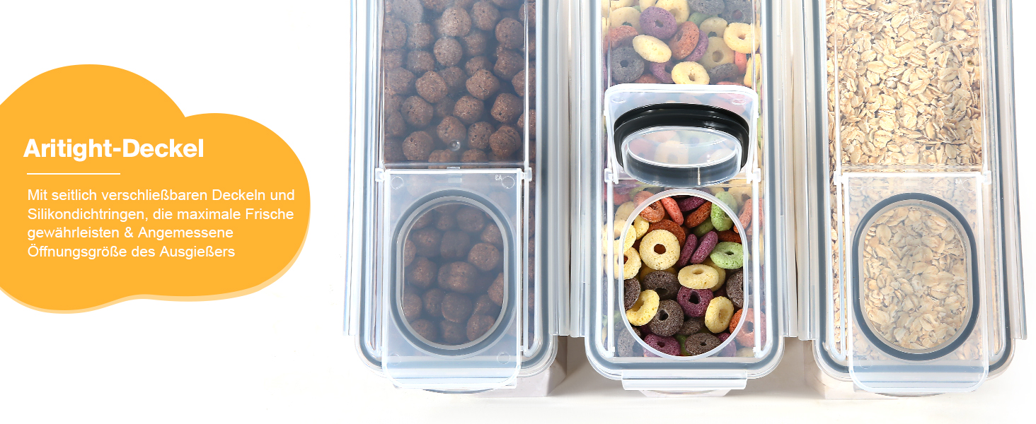 Набір контейнерів для зберігання YASHE 6 шт., 3.7L, герметичні, BPA-free, для кухні