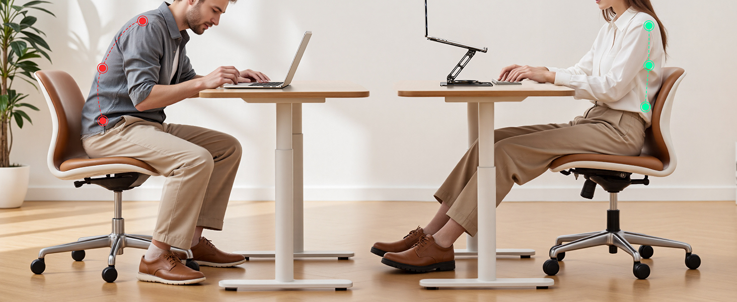 Підставка для ноутбука Lamicall, регульована - 360° обертання, складна, алюмінієва - для столу/офісу, універсальна ергономічна підставка для Macbook Pro Air, 10-17,3' (чорний)