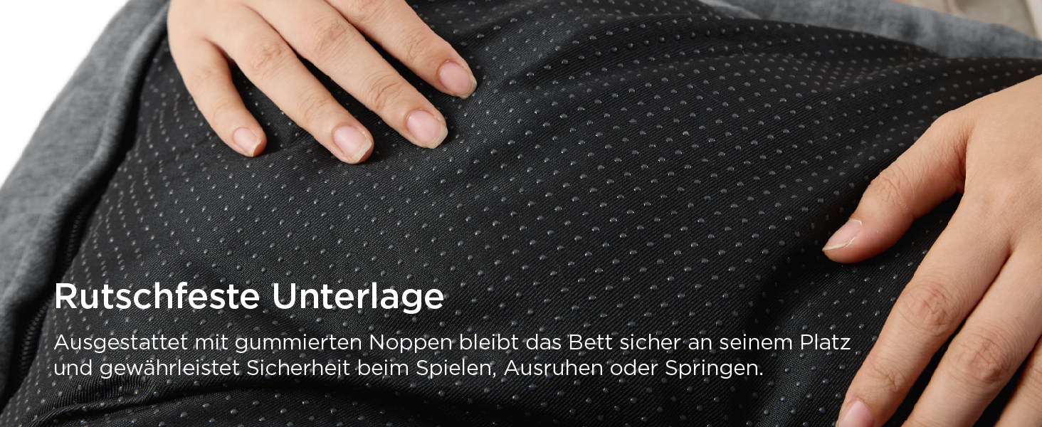 Ліжко для собак Bedsure великих порід – 89x63x17 см, зручне собаче ліжко з м'якою підстилкою, знімний та пральний чохол, антиковзаюча підкладка, сіре, L 89 x 63 x 17 см