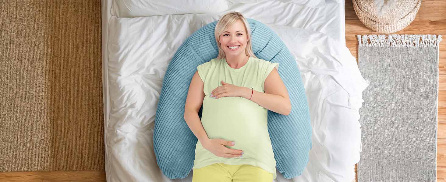 Подушка для годування Amilian Stillkissen XXL 170 см - для вагітних та годуючих матерів - подушка для сну з підголівником та знімним чохлом