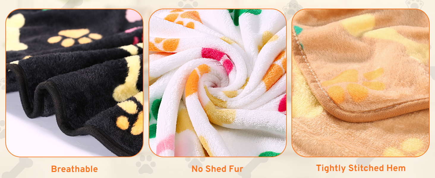 3 штуки флісові підстилки для собак - миючі, ідеальні для диванів та ліжок, підстилка для маленьких та середніх собак, котів, цуценят, захист дивану, (різні кольори, 104x76 см)