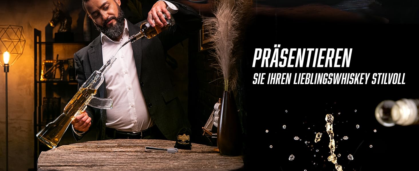 Набір віскі WHISISKEY: декантик 1000 мл, 2 келихи, 4 камні для віскі, подарункова коробка