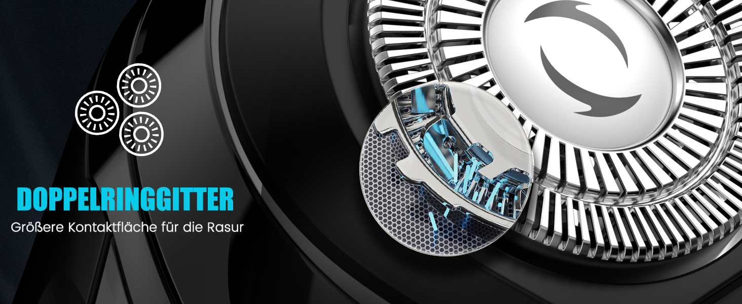 Електричний чоловічий бритва Brightup з тримером, IPX6, водонепроникний, USB-C, LED-дисплей, для подорожей, у кейсі