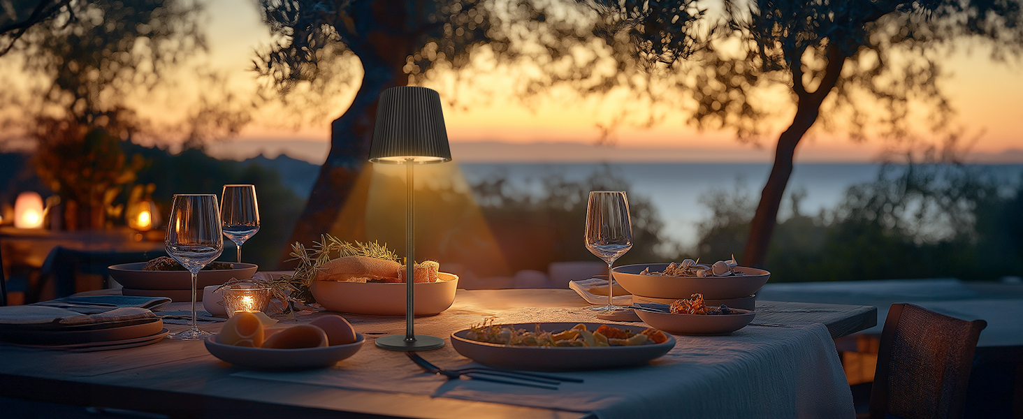 LED-лампа настільна бездротова диммируемая чорна з USB-C, сенсорна лампа з 3 колірними температурами, плавною регулюванням яскравості, регульованою висотою, IP54 вологостійка для внутрішнього/зовнішнього використання, чорна (нова версія)