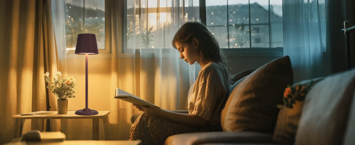 Світлодіодна настільна лампа бездротова з регулюванням висоти, USB-C нічник з 3 режимами освітлення та димером, портативна металева акумуляторна лампа для вітальні, спальні та вулиці (біла)