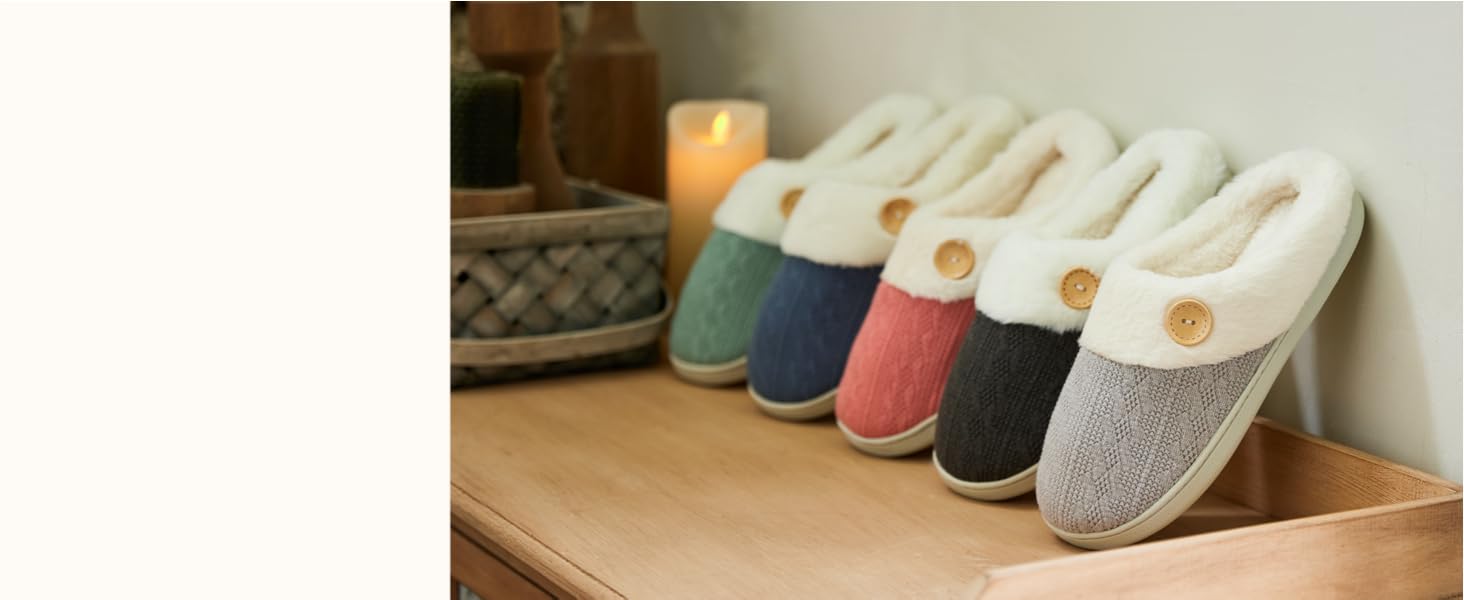 Чантом'ю жіночі домашні тапочки з меморі-піною, теплі, з штучним хутром, для дому, антиковзаюча підошва, 40/41 EU, зелені