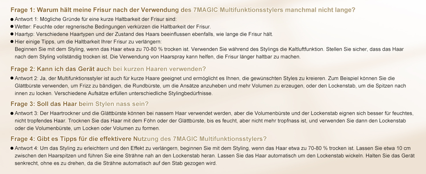 7MAGIC Airstyler 6-в-1: стайлер, плойка, фен, іонізація, для волосся, професійний, для особливих випадків, золото