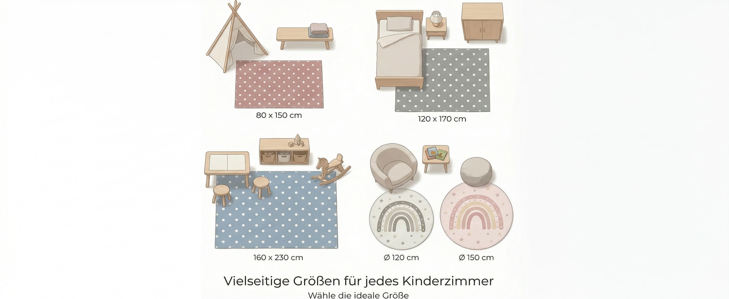 Дитячий килим Kinderteppich DOTS бежево-рожевий 80x150 см, Öko-Tex, для дівчаток, в дитячу кімнату