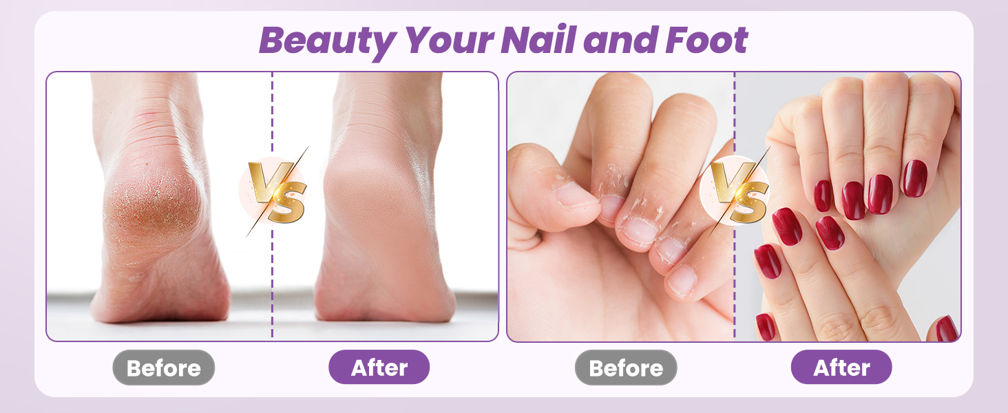 Електричний набір для манікюру та педикюру з 9 насадками та 15 швидкостями, LED-підсвічуванням, W-Lila