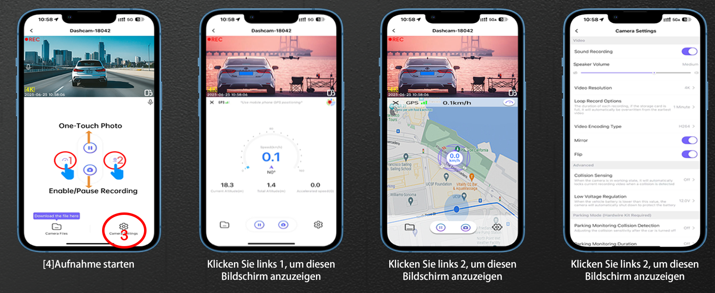 Відеореєстратор Auto Dashcam 4K з GPS, WiFi, G-сенсором та циклічною записом. В комплекті SD карта 64GB.