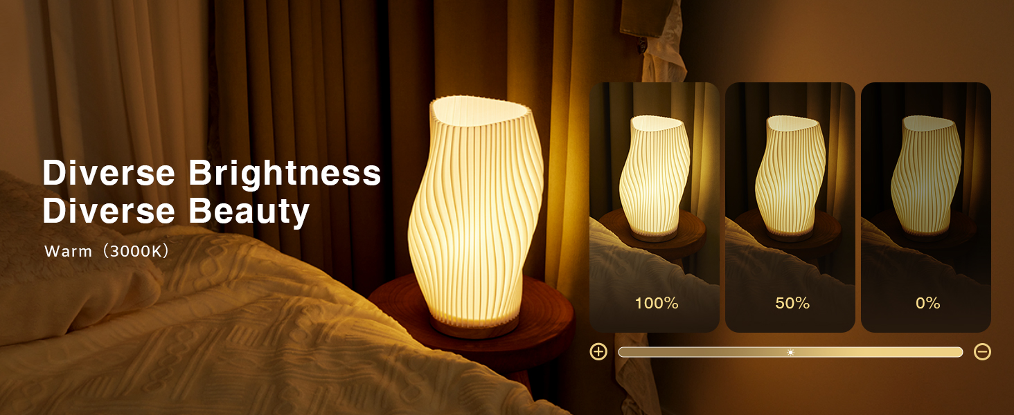 Стійлова лампа Dawnwake для спальні та вітальні, LED-декор з дерев'яною основою