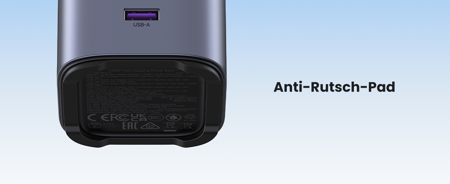 Power Bank UGREEN Nexode 20000mAh 145W з Qi2, 15W бездротовою зарядкою та TFT дисплеєм, сумісний з iPhone 16/15, MacBook
