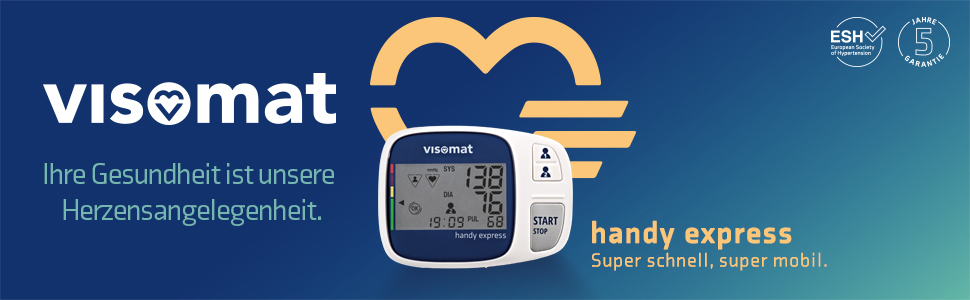 Високометр Visomat Handy Express: точний вимірювач артеріального тиску на зап'ясті, виявлення фібриляції передсердь, комфортне використання