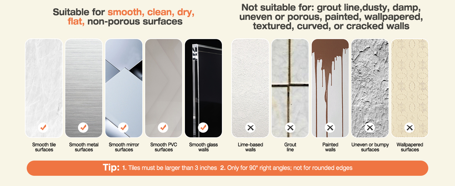 Полка для душу Lekesky без свердління, кутова, з міцними присосками, алюміній, нержавіюча сталь, знімна, для ванної кімнати, кухні, орендованого житла (2 шт., кремовий)