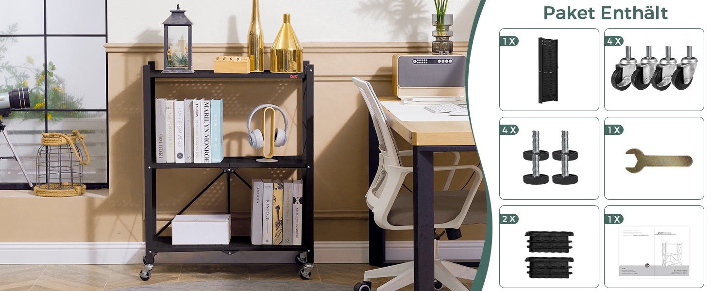 Deanic 5-Tier Folding Heavy-Duty Shelf