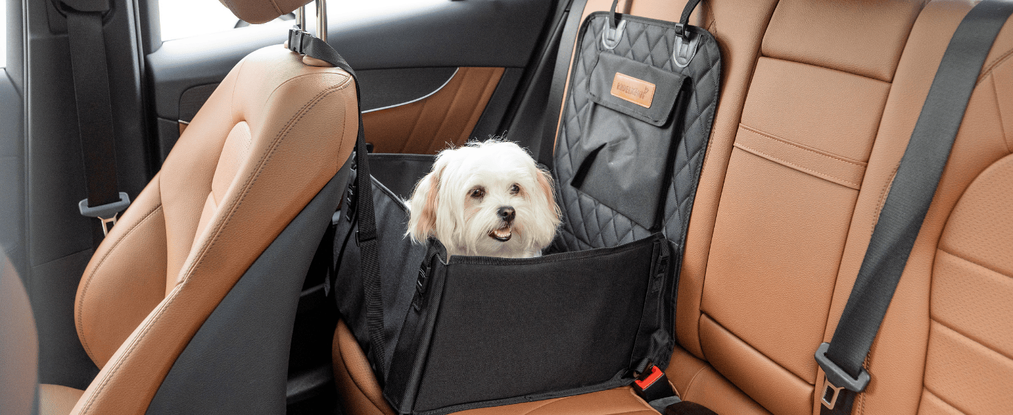 Автокрісло для собак Rudelkönig: водонепроникний кошик для собак середніх та маленьких порід, чорного кольору, розмір L