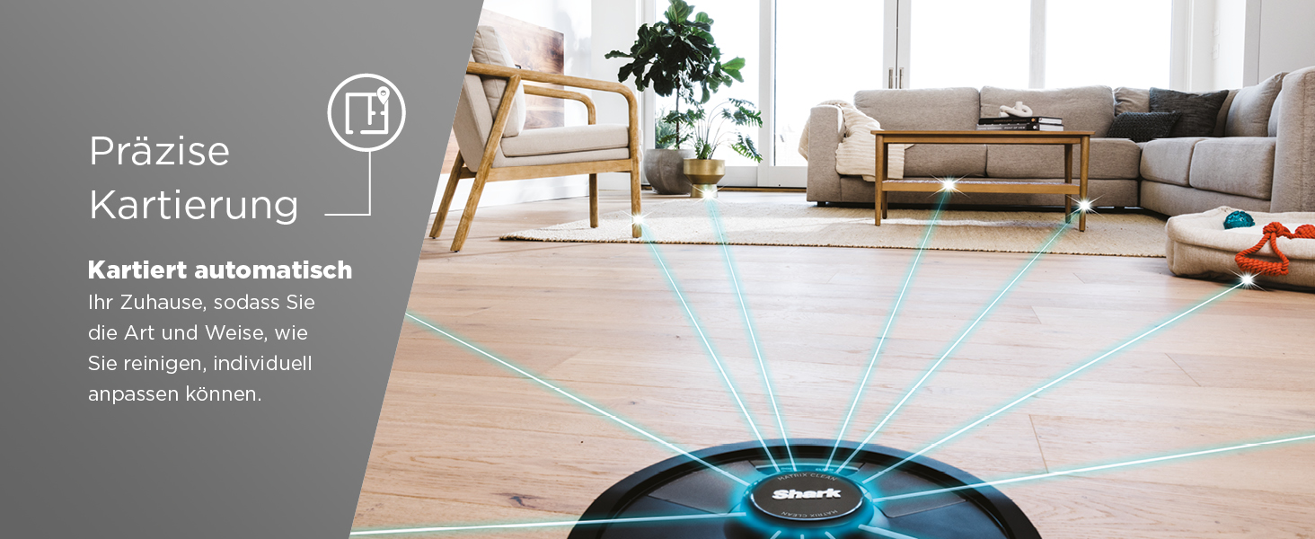 Робот-пилосос Shark Matrix Plus 2-в-1 з функцією миття та самостійною станцією, самоочищення, для шерсті тварин, килимів та твердих підлог, 14,5 см, чорний