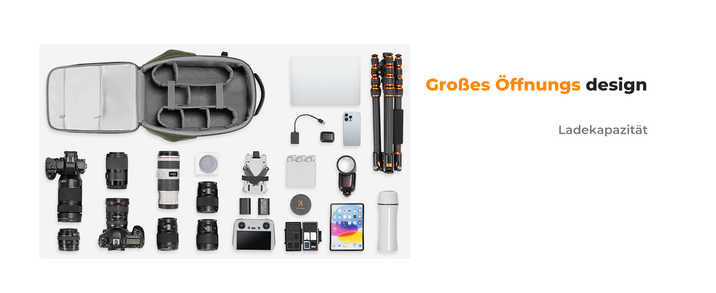 Рюкзак для камери K&F Concept з жорсткою оболонкою, відділенням для ноутбука 15.6