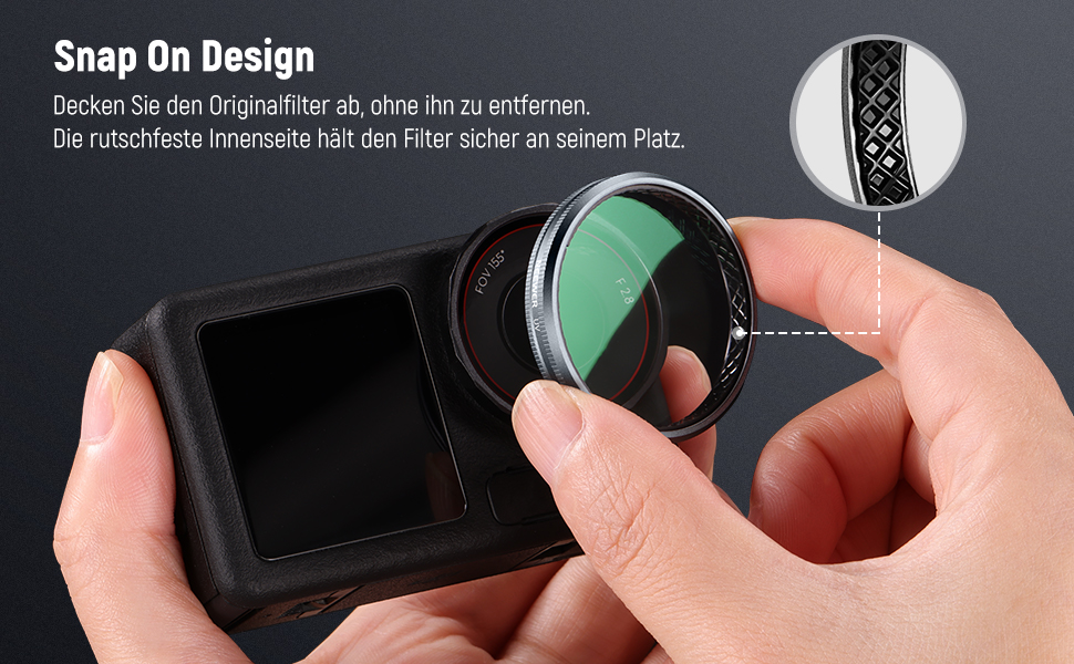 Набір фільтрів ND NEEWER для DJI Osmo Action 3/4/5 Pro (6 шт.): ND8, ND16, ND32, ND64, ND1000, CPL. Фільтри з багатошарового оптичного скла HD, сумісні з камерами дії.