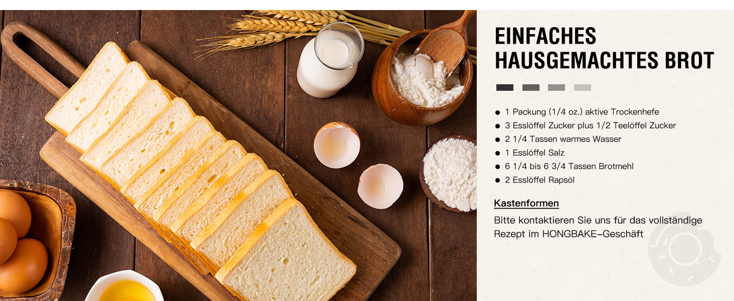 Форми для випічки HONGBAKE (2 шт.) з антипригарним покриттям, 36x24 см, з вуглецевої сталі, BPA-free, для міні-бананового хліба, брауні та хліба