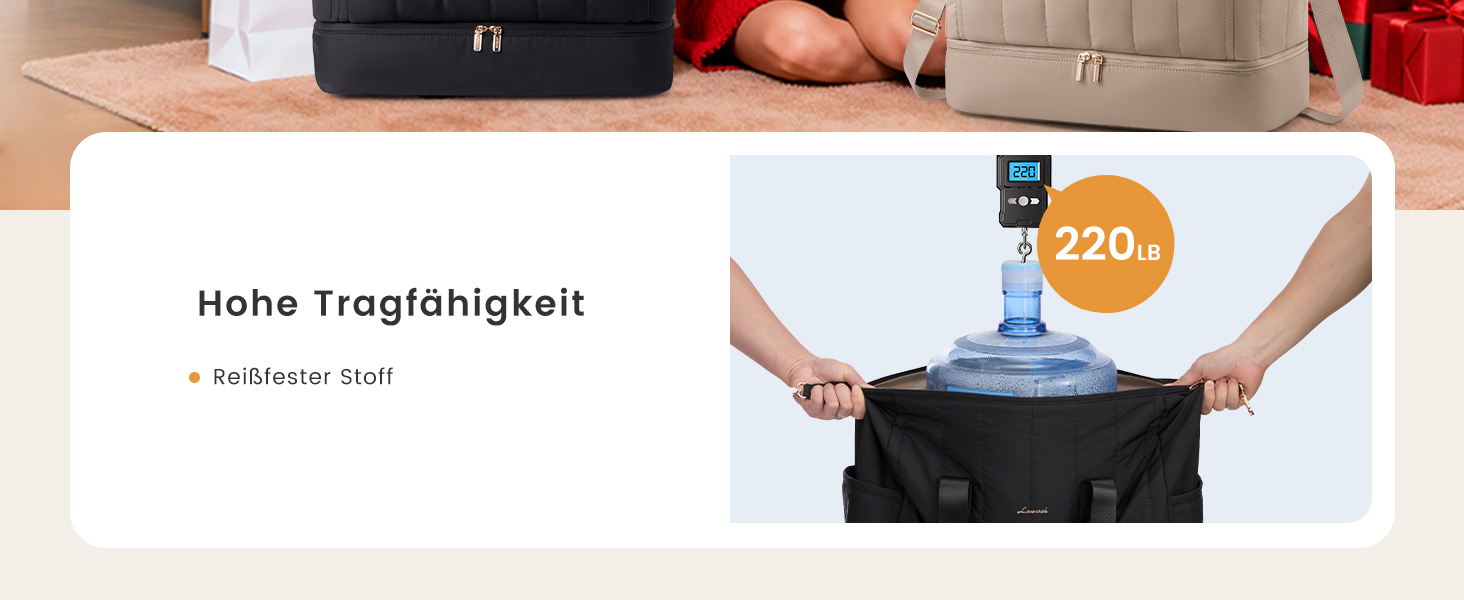 Сумка-рюкзак LOVEVOOK для жінок, велика дорожня сумка-рюкзак з відділенням для взуття та мокрих речей, 40L, 2 шт., чорний