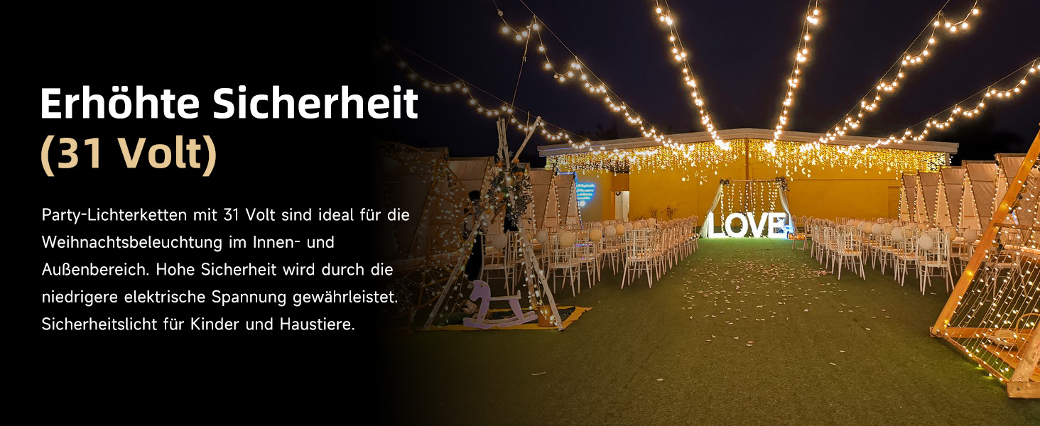 WOWDSGN Льохотна гірлянда для зовнішнього використання 20м, 2-в-1 LED гірлянда (Тепле біле & Класичне кольорове), сертифікований штекер GS, 11 режимів, пульт дистанційного керування та таймер, IP44 вологостійка різдвяна прикраса для саду, балкону, тепле біле/кольорове світло (зміна кольору) 20м 200LED