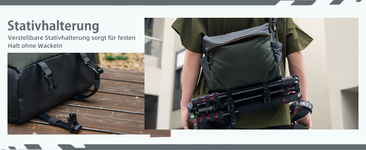 Чохол-сумка на плече для камери LLANO для DSLR/беззеркальних камер, зелений