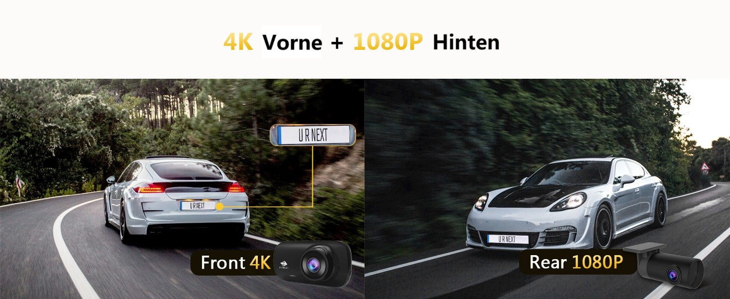 Відеореєстратор Z-Edge 4K Dual Autokamera з GPS, WiFi та LCD 2.7 дюйма. Підтримка запису 4K, 2K, 1080P, WDR, G-сенсор, нічне бачення, паркувальний режим. Версія 2025.