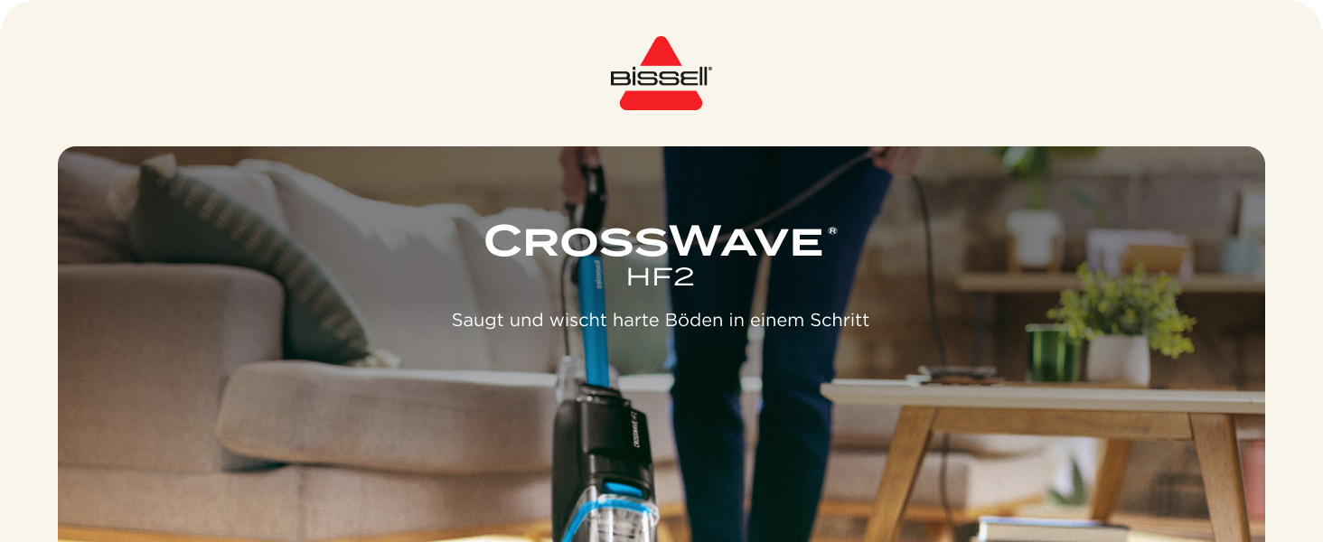 Вертикальний пилосос для вологого та сухого прибирання Bissell CrossWave HF2 (3845N), з кабелем