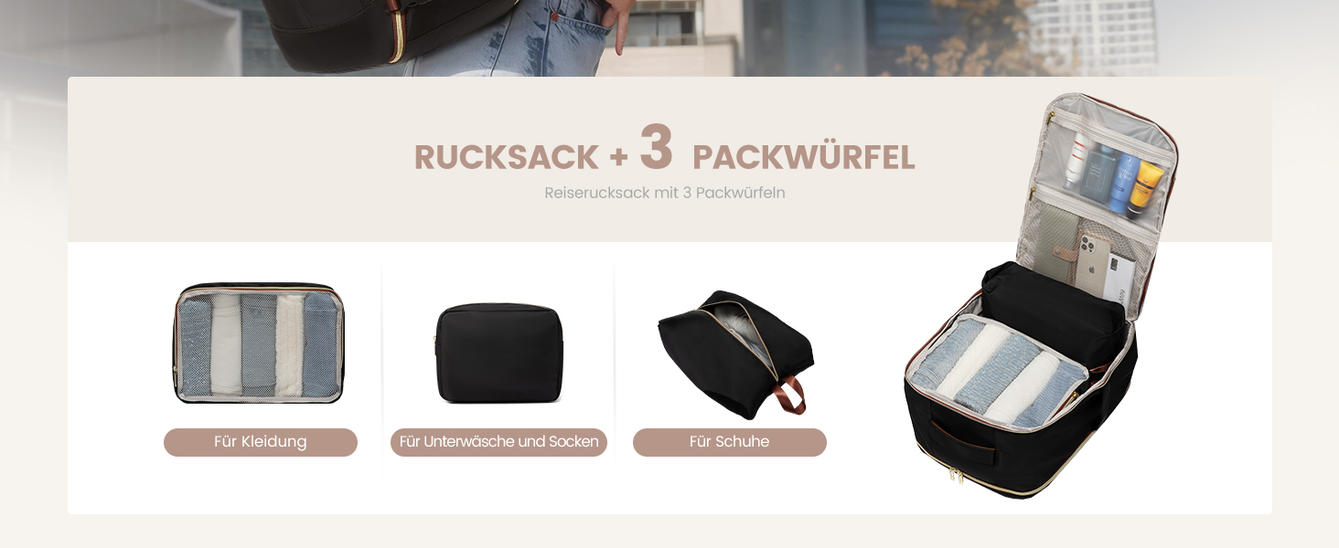 Рюкзак ручної поклажі OVEVOOK для подорожей, 40 л, водонепроникний, з відділенням для ноутбука 17