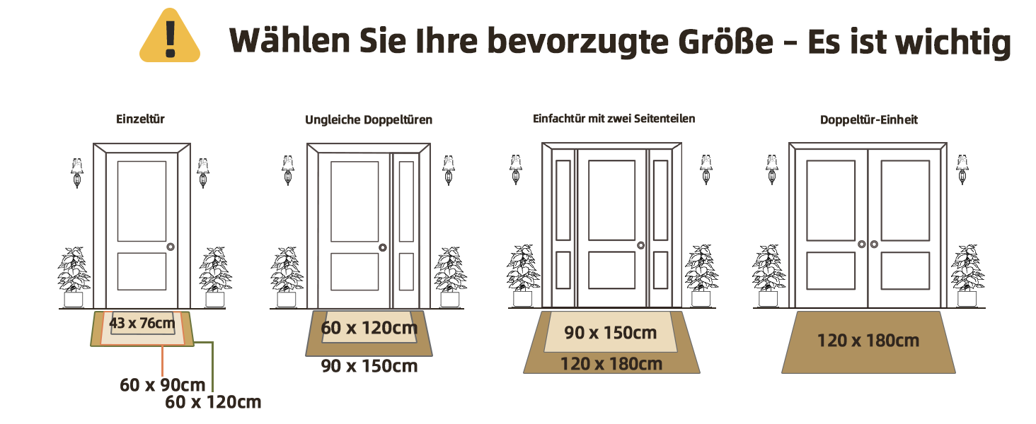 Килимок придверний Color G для вулиці 44x75 см, стійкий до зносу та вологи, протиковзний брудозахисний килим для входу, балкона та дверей (Сірий)
