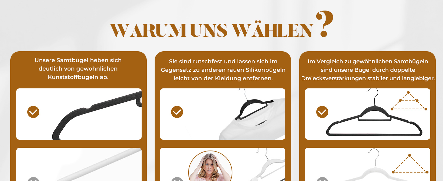 В'язки для одягу HOUSE DAY, 30 шт., преміум-якість, велюрові, обертаються на 360°, для сорочок, костюмів, светрів, штанів (Чорний, 60 шт.)