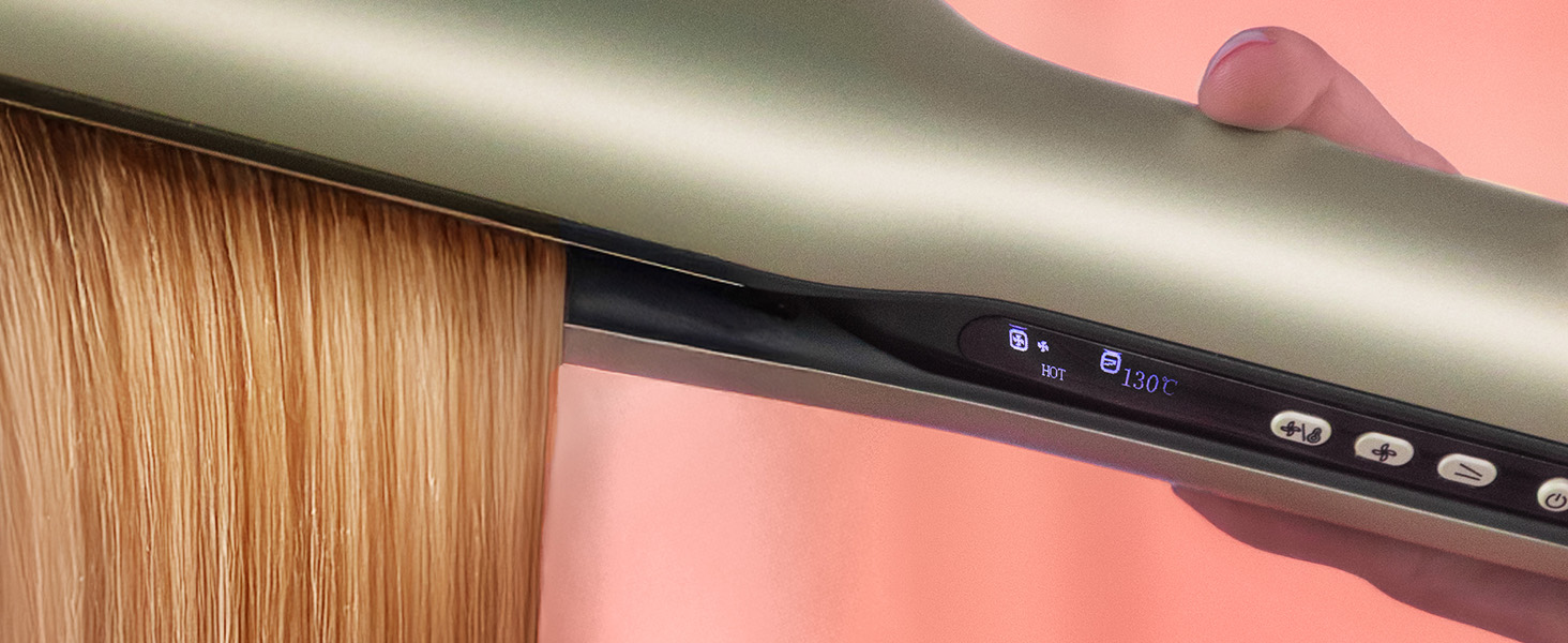 Випрямляч для волосся Cecotec AirLisse 2in1 ForceDry з функцією іонізації та холодного повітря, 1000 Вт, чорний