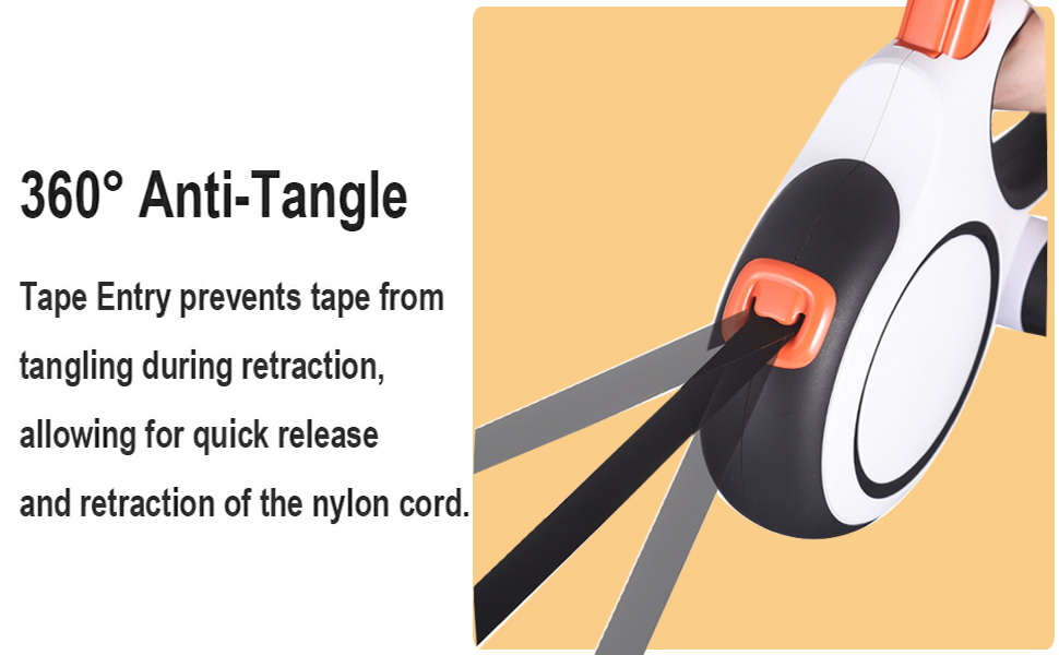 Висувна поводок для собак, рулетка з подвійним повідком, безпечна застібка, поводок для собак середніх та великих порід (чорний), 8 метрів