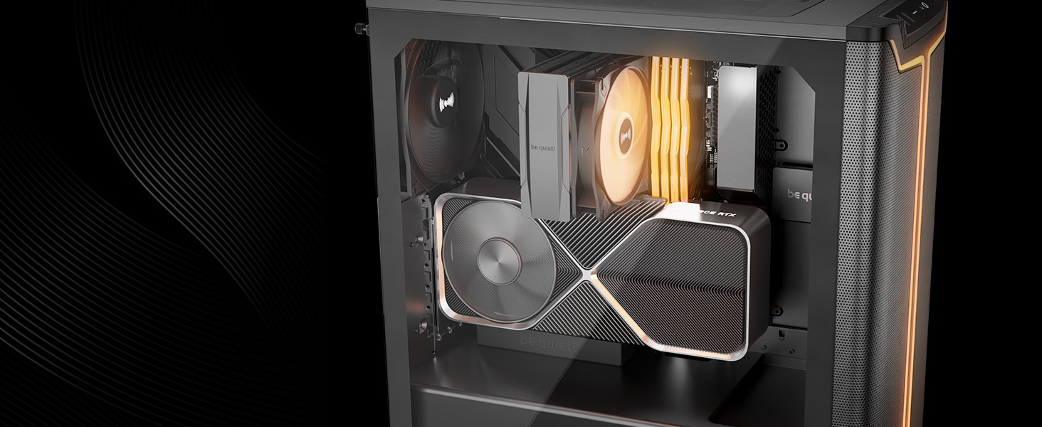 be quiet! Pure Base 501 DX Black - корпус ПК з 3 вентиляторами Pure Wings 3 140mm PWM, RGB підсвічування