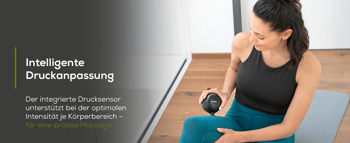 Beurer MG 99 Massage Gun - Cordless Muscle Massager with 4 Attachments & 5 Intensity Levels | Percussion Therapy for Trigger Points & Muscle Relaxation