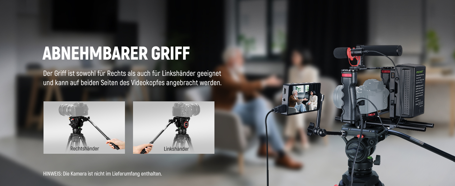 Штатив для камери Neewer з пливним упором TP73 для DSLR, Camcorder, DJI Gimbals, Manfrotto QR Plates, до 6 кг