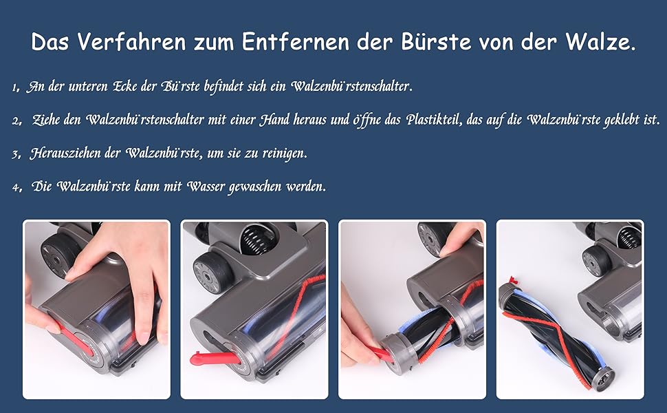 Насадка для пилососа Dyson V7 V8 V10 V11 V15 Kenvor: щітка з LED-підсвічуванням для твердих підлог та паркету