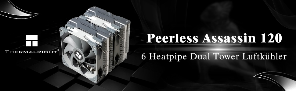 Thermalright Peerless Assassin 120 White ARGB: повітряний кулер CPU з 6 тепловими трубами та двома вентиляторами 120mm