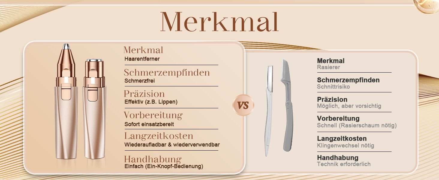 Електричний триммер для брів та обличчя для жінок 2-в-1: триммер для брів та обличчя, для видалення пушку на губах та обличчі