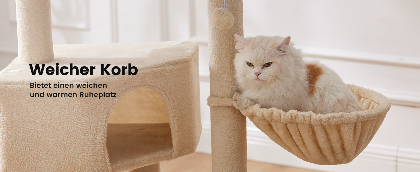 Кігтеточка-кліматична кімната для котів Gardner Pet Katzenbaum, 165 см, бежева