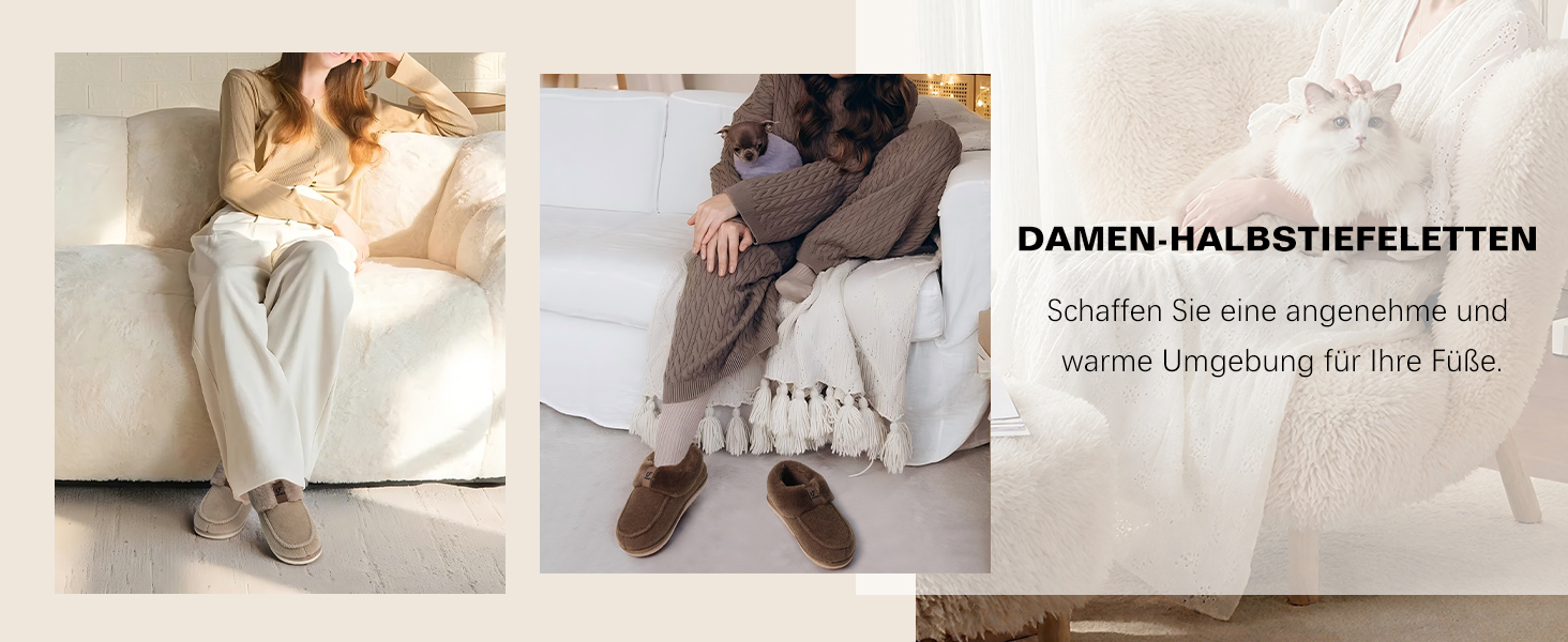 COFACE жіночі домашні тапочки з пом'якшувачем, закриті, зимові, теплі, пухнасті, з фетру, з підкладкою з хутра, нековзні, для дому, фетрові тапочки, розмір 39 EU, бежеві