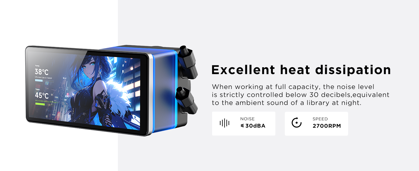 Система рідинного охолодження TZMRIT PF360 AIO 360мм з 5.5