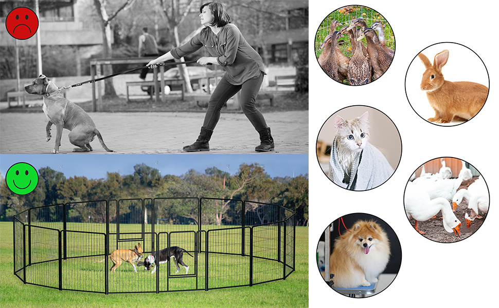 Вольєр для цуценят/собак Freigehege, складаний, 6 секцій, 65x80 см, чорний (6 шт.)