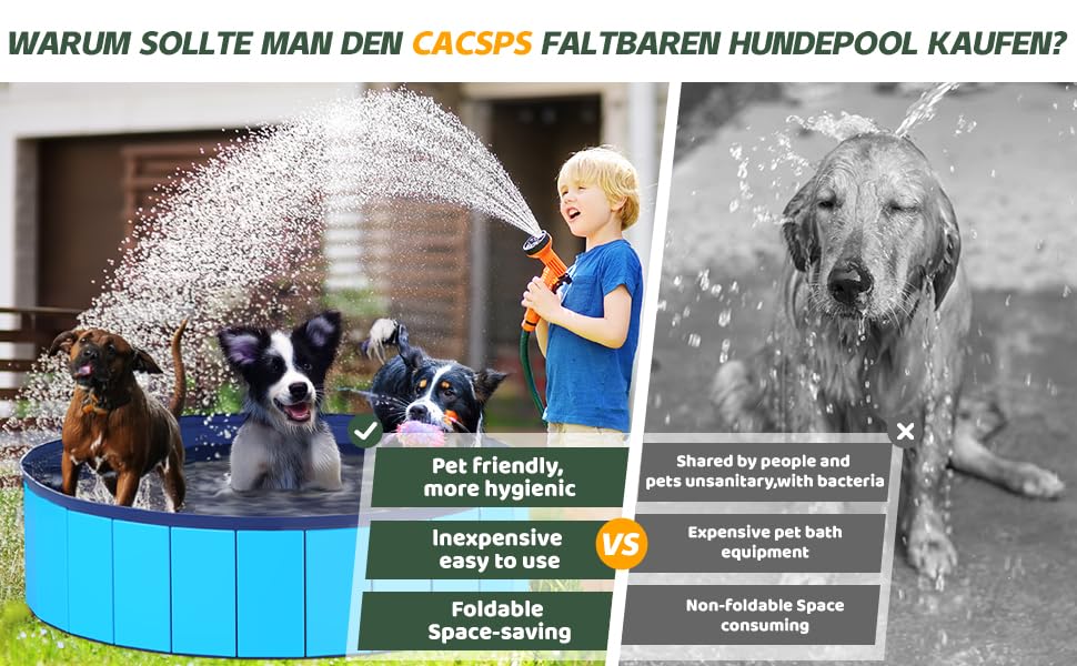 Складаний басейн для собак, котів та дітей 100x30,5 см, великий, червоний, жорсткий пластик, переносний, дитячий басейн, ванна для цуценят