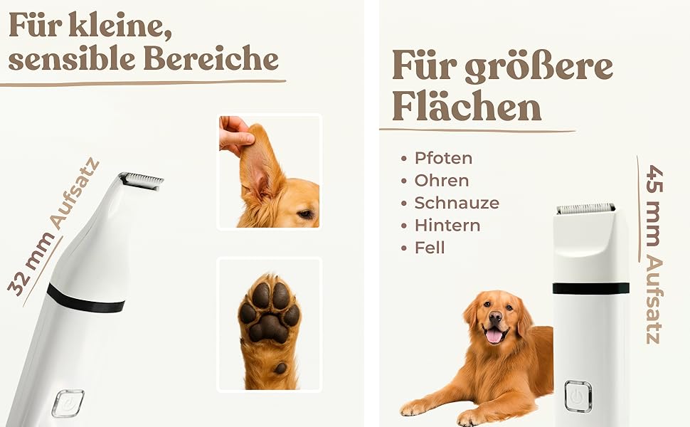 Триммер для собак та котів Profi: тиха машинка для стрижки лап, вух та шерсті. Потужний акумулятор, USB-C зарядка