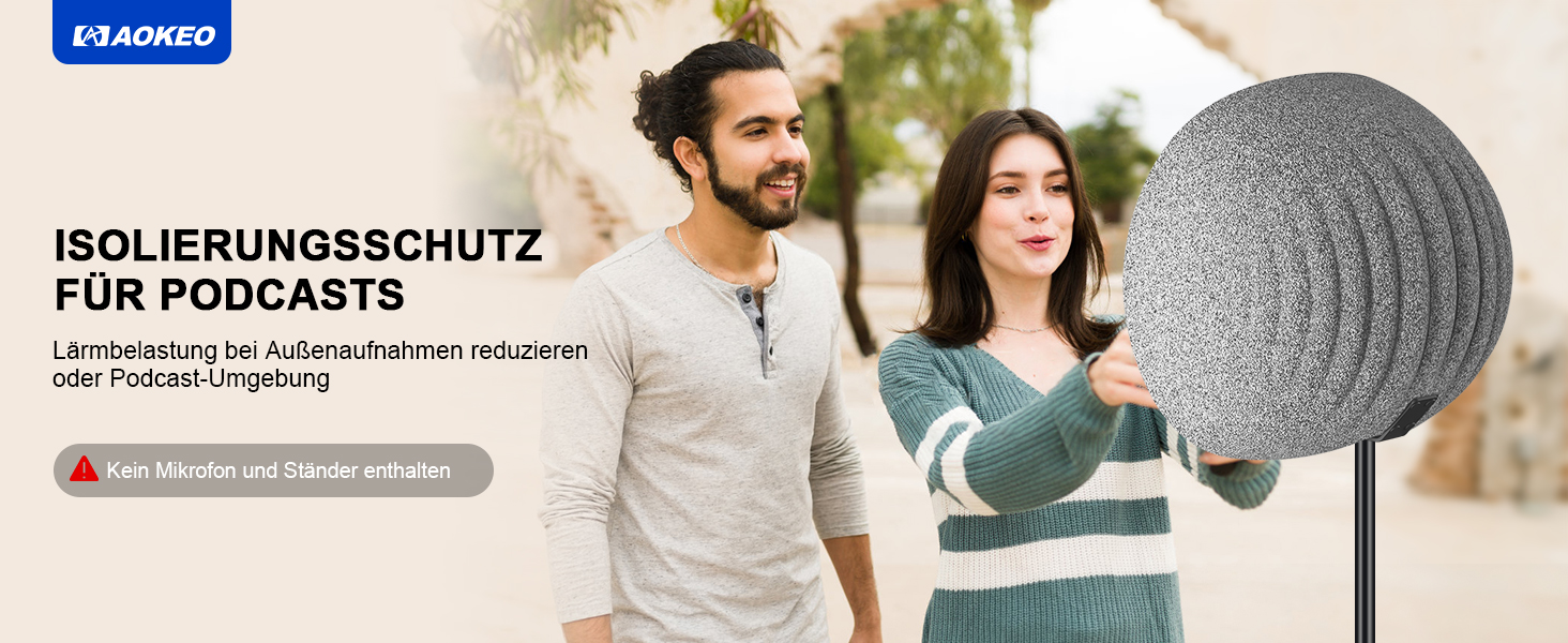 Акустичний ізоляційний екран для мікрофона AOKEO, поп-фільтр та звукопоглинаючий щит, регульований
